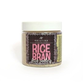 Rice Bran Face Scrub with Kaolin - Refreshes and Smoothes Skin 250g by Hristina Cosmetics