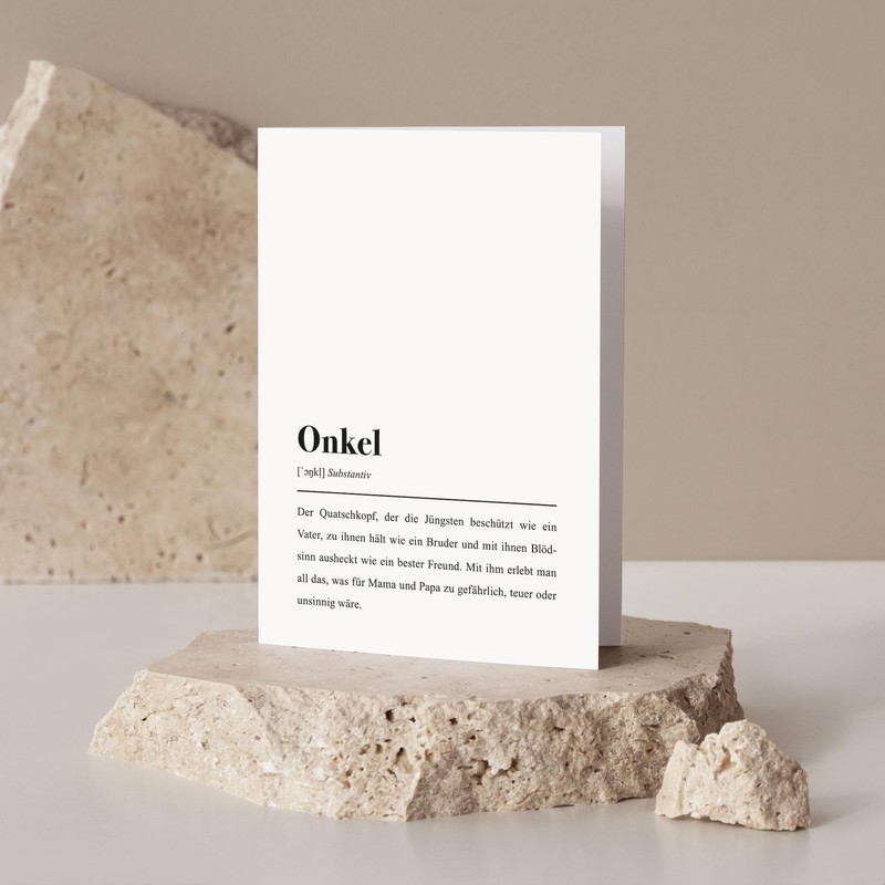 Uncle Card with Envelope - Uncle Definition