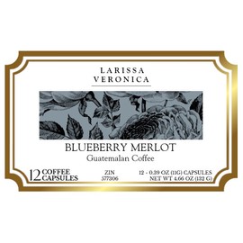 Blueberry Merlot Guatemalan Coffee (Single Serve K-Cup Pods) (Gourmet, Naturally Flavored, Whole Coffee Beans) (12 pods, ZIN: 577306)