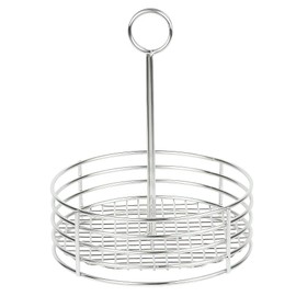 G.E.T. Stainless Steel Round Condiment Caddy - Table Caddies Collection, 7.5