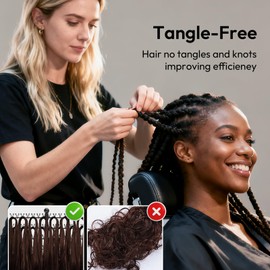 XINTUO Portable Braiding Hair Rack with Wheels & Storage Drawers,168 Pegs Hair Extension Holder Hanger for Braiding Hair Separator Stand Display,Hair Rack with Stylist Hair braiding Tools(Black)