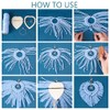 BENECREAT 12 Pcs Wood Macrame Cutting Template, Heart and Feather