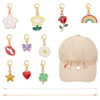 PH PandaHall 2pcs Trucker Hat Chains Set with 10 Enamel