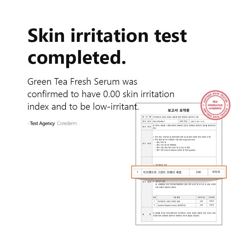 ISNTREE Suero Facial Green Tea Fresh Serum - Coreano con