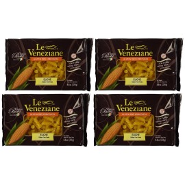 Le Veneziane 8.8 Ounce Pack of 4 Gluten Free Italian Noodles Low Fat Corn Pasta