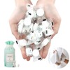 50 Pcs Compressed Towel Tablets Portable Disposable Coin Tissues, Soft Compressed Wash Wipe, Face Care Cloth, Perfect for Traveling Camping Cosmetic Use