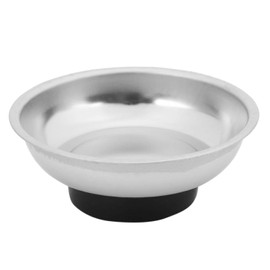 Haptufer Circle Stainless Steel Magnetic Parts Bowl Tool Tray Nuts Bolts Screws Part Tray Magnetic Parts Plate Silver 3 inches
