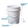 Hudson Exchange 5 Gallon Bucket with Bottom Grip Handle, HDPE,