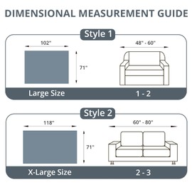 Oblu life Washable Couch Cover for Dogs, Non-Slip Pet Sofa Protector - Fits 2 Cushion Couches, Furniture Protector with Tassels Chenille Sofa Covers for Pets (Dark Grey, 71" x 102")