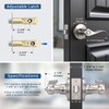 Knobonly 6 Pack Brushed Satin Nickel Door Lever Privacy Door