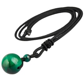 Mookaitedecor Lucky Blessing Chakra Beads Polished Stone Necklaces with Pendant for Unisex, Healing Crystals Stone Pendant with Adjustable Chain, NA