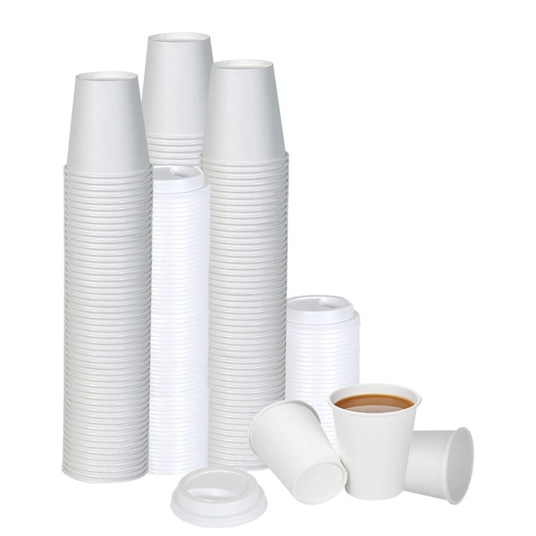 Smygoods 8oz Coffee Cups With Lids, Coffee Cups, & Tea Cups, 50 Pack