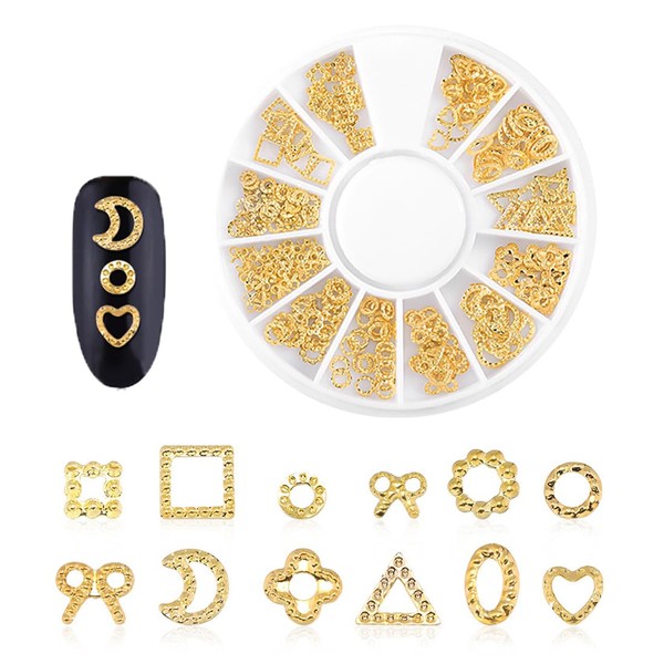 EIROVYA 1 Set Nail charms gold, Charms nägel, Nagel charms