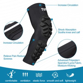 TUOY Elbow Pads Padded Elbow Arm Protection Football Elbow Padding - Youth/Adult Size (1 Pair)
