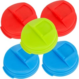 Set de 5 Tapas para Latas de Refresco Reutilizables de Plástico para Prevenir Derrames y Sellar Bebidas en Latas y Botellas