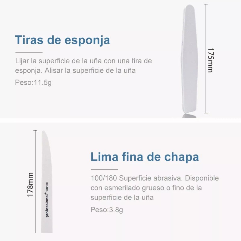 Maange Profesionales Limas Para Uñas Set Belleza Para Uñas 10