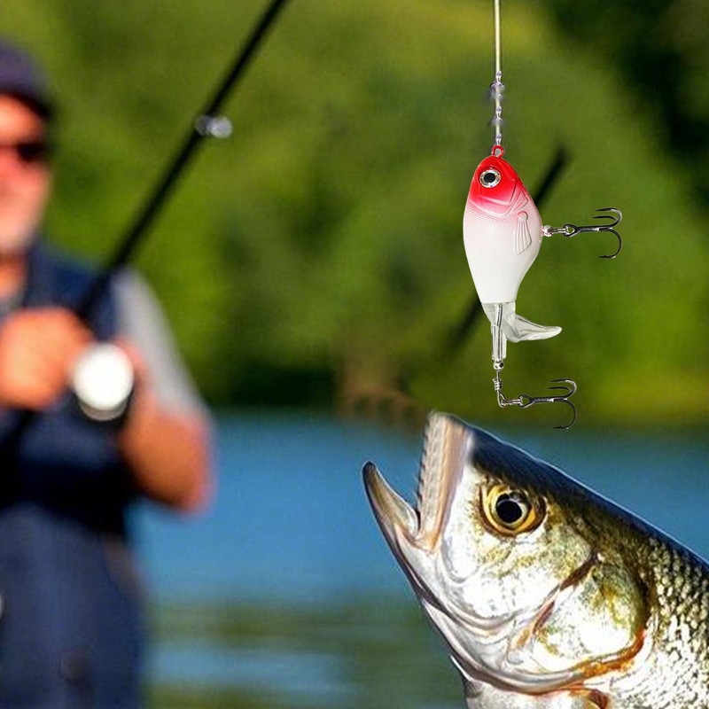 Swim Baits for Bass Fishing,Propeller Dynamic Lifelike Glide Bait |