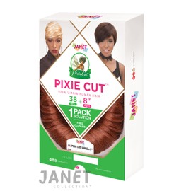 Janet Collection PIXIE CUT Weave 38pc 8" (1B)