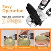 Stainless Steel Can Opener Manual, Heavy Duty Smooth Edge with
