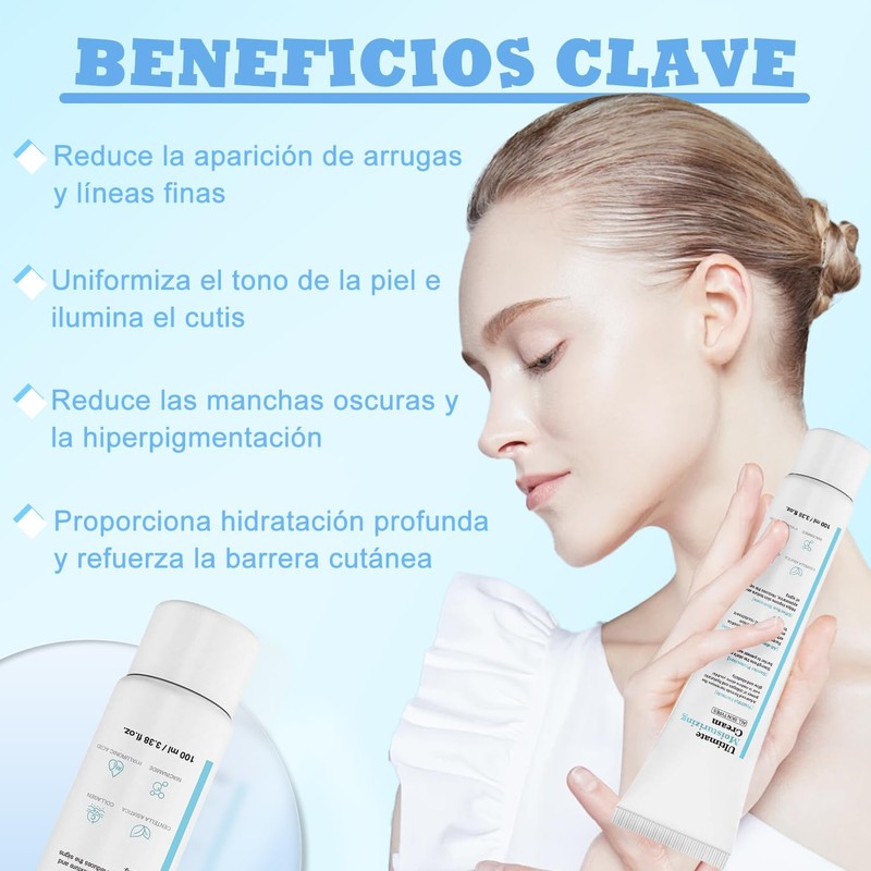 2PC Crema hidratante definitiva con fórmula juvenil, crema hidratante con