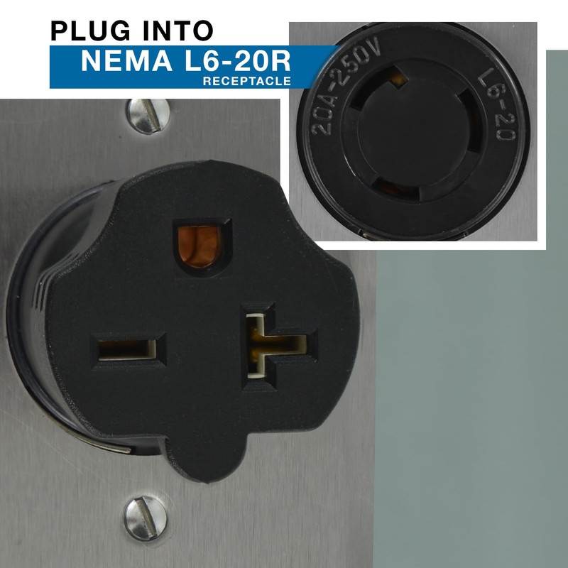Conntek 30125 L6-20P to 6-15/20R Plug Adapter, 20 Amps 250