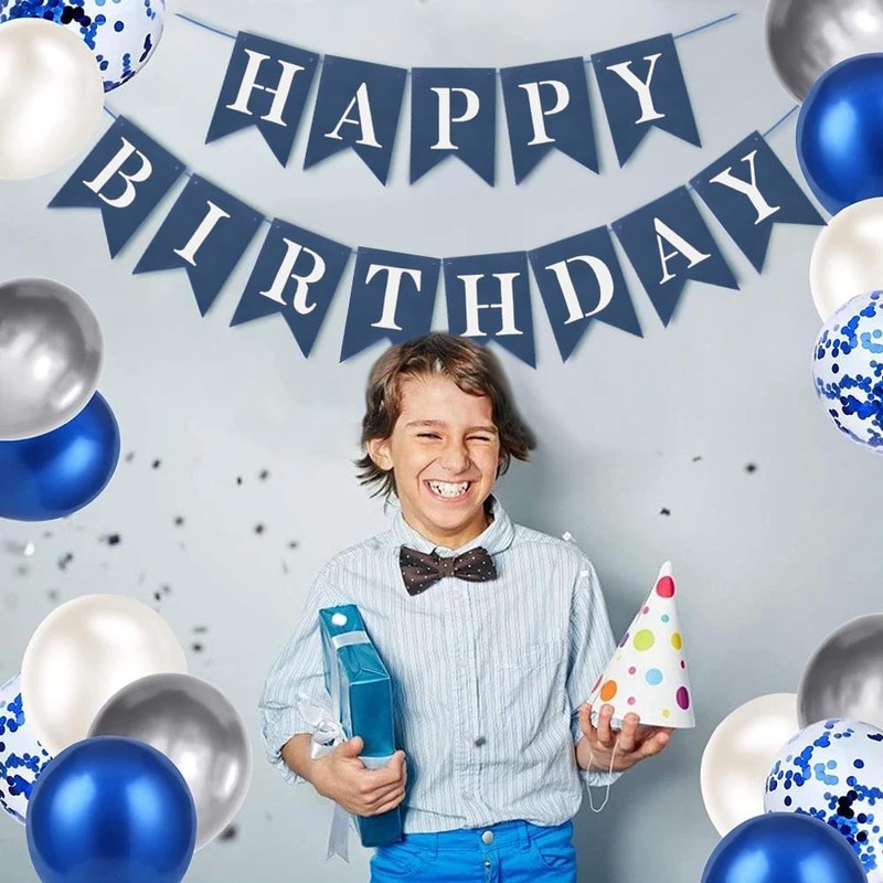 Blue Banner Kit, Custom Phrase Banner, Customize Your Party Banner