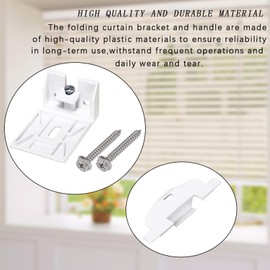 rosyquarz 3/4" Blinds Shade Brackets,Pleat Lite Rise Handles Blind Pulls kit for Hunter Douglas Duette and Applause Shades(3 Pack, White)