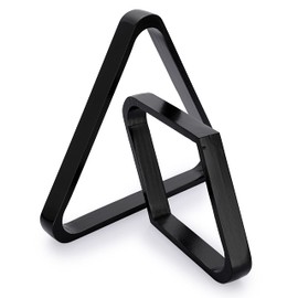 OwnMy Set of 2 Black Wooden Billiard Ball Racks Set, Vintage Solid Wood Billiard 8-Ball Triangle Rack and 9-Ball Diamond Rack Table Pool Ball Racks Set