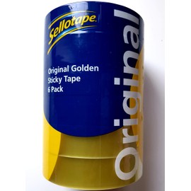 Sellotape Original Golden Tape Roll Non-static Easy-tear Retail Pack 24mmx50m Ref 1443266 [Pack 6] (1443266)