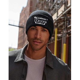 Print4U What Difference A Dave Makes Gift for Men Fathers Day Beanie Hat Blue