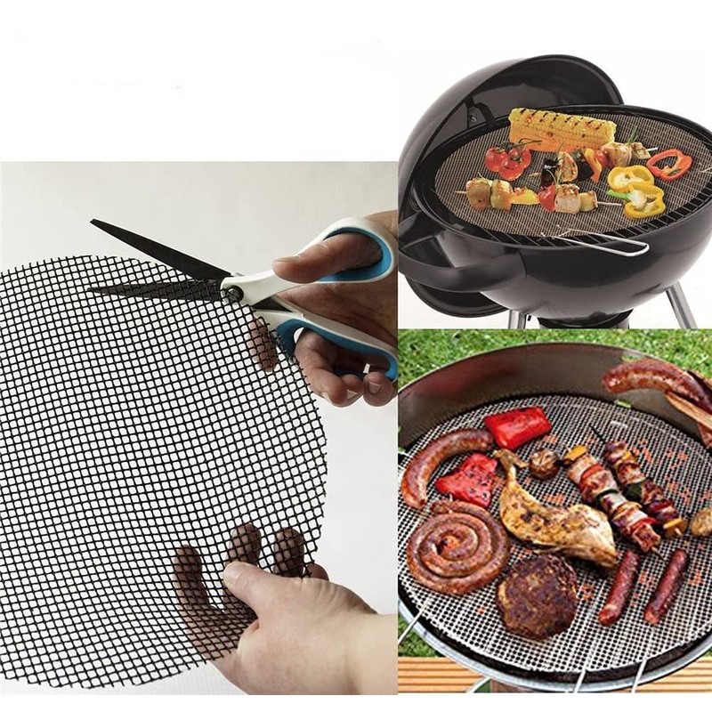 Set of 3 Grid Grill Mats, Baking Mat Square, Permanent