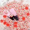 WEILUSI 100PCS Red Apple Nail Charms Kawaii Fruit Flatback Resin