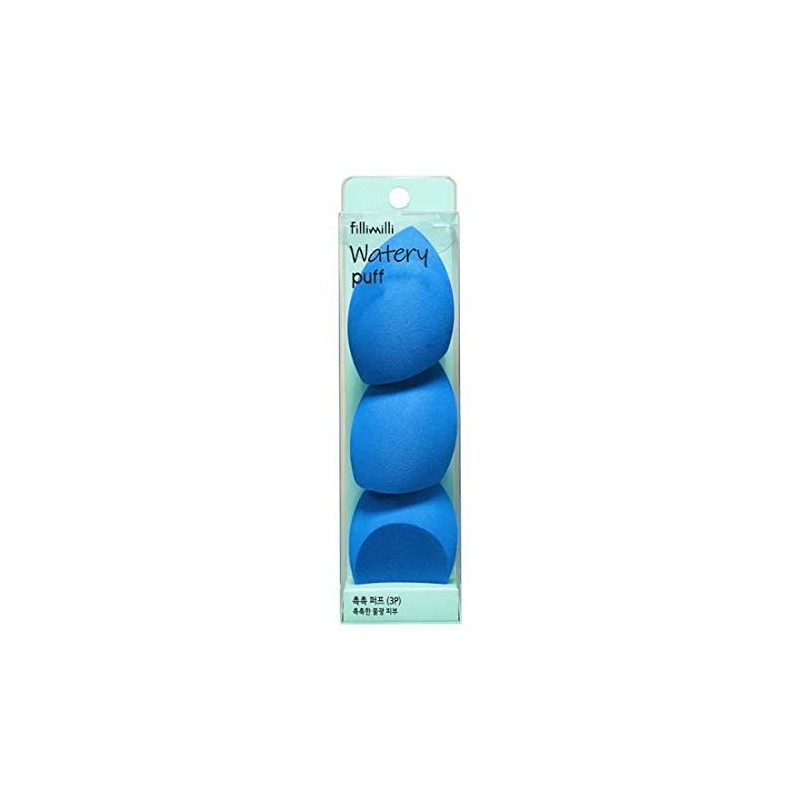 FILLIMILLI Olive Young Puff 3 Pack Blue Drop Shape Makeup