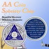 Imasoner 10 Year Sobriety Coin AA Medallion Recovery Chip Alcoholics