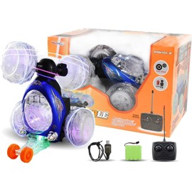 Haktoys Remote Control Car for Kids Invincible Tornado, RC Stunt Vehicle w/ Rechargeable