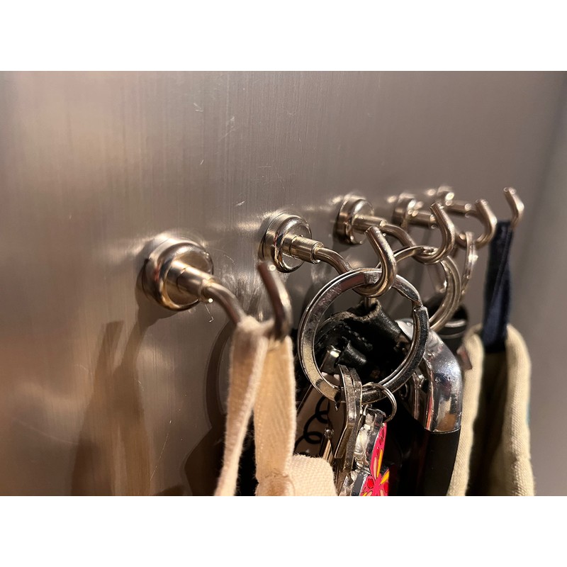 6 Magnetic Hooks 22lbs | Strong Neodymium Magnets | Heavy