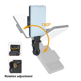 Webcam Streaming Light, 3 Color Temperature Webcam Light, Stepless Dimming 3000K to 9900K Type C Charging Clip Fill Lamp for Laptop Meeting