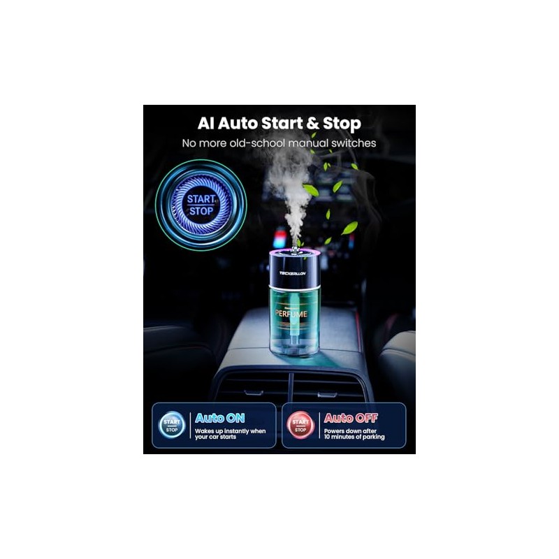 TECXERLLON Smart Car Air Freshener Diffuser with Star Light