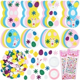 DIELIANHUA 336 Pieces Easter Crafts Children, DIY Easter Decoration Craft Set, Easter Crafts, Easter Eggs Craft Set, Foam Rubber Craft Set, Easter, Easter Bunny for Crafts