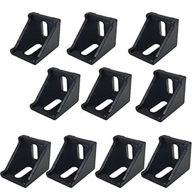 YVSPTIK 10 Pack 4040 Black Inside Corner Bracket Gusset for 4040 Aluminum Extrusion Profile Slot 8 mm,40x40x35 mm