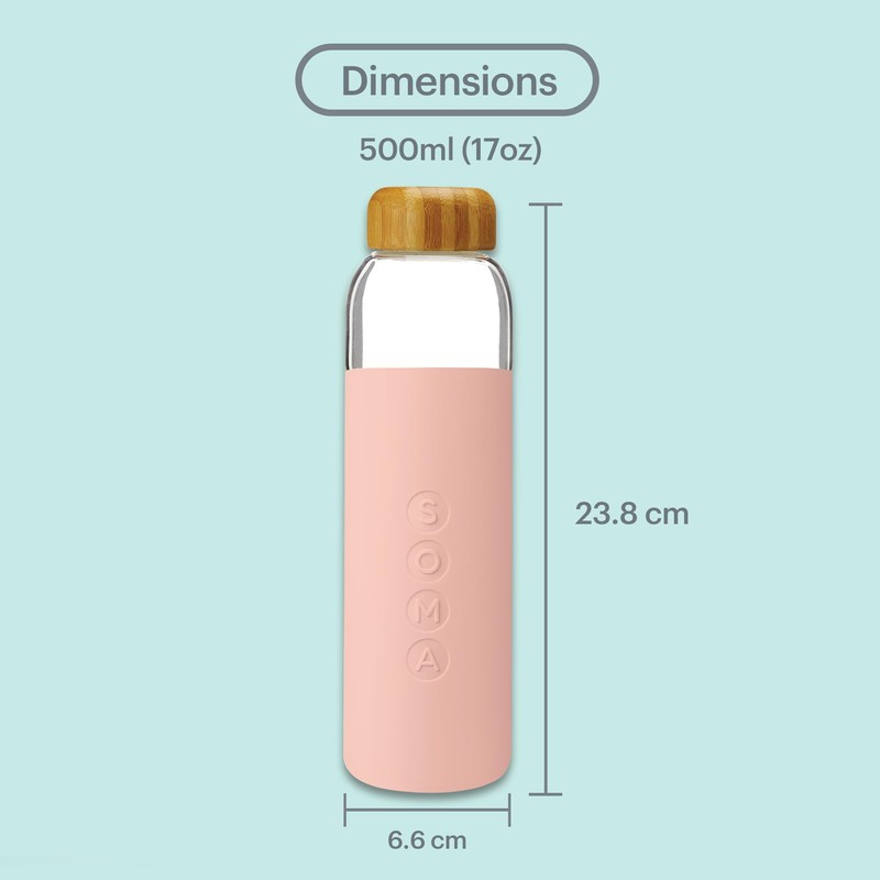 Full Circle V.2 17 oz. Glass Water Bottle - Blush