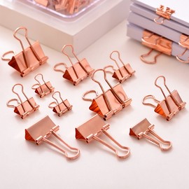 Delhi Deli rose gold double clip 19mm 8 pieces / 델리 로즈골드 더블클립 19mm 8개입