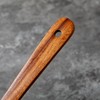 Yhendelion Kitchen Premium Teak Wooden Slotted Spatula-Long Handle, Flat Frying,