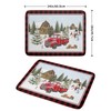 Giwawa Christmas Truck Dish Drying Mat 18x24 inch Large Winter