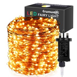 Christmas Lights Copper Wire, 328FT 100M 1000 LEDs Christmas Outdoor Indoor Decorations String Light Warm White, 8 Modes Waterproof Twinkle Starry Fairy Light for Garden,Xmas,Party,Trees,Home,Wedding