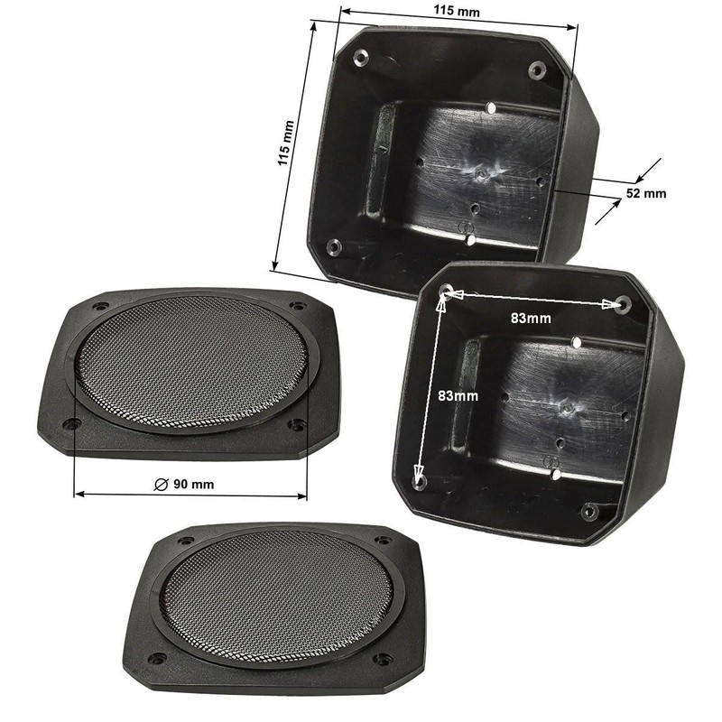 tomzz Audio 2800-017 Speaker Housing for 100 x 100 mm