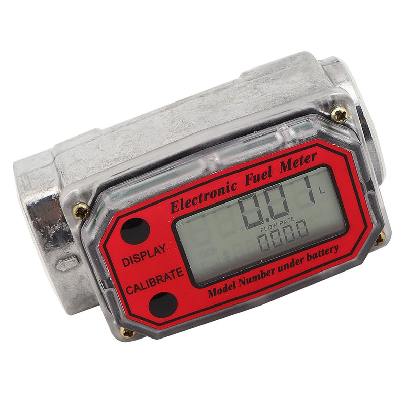 Mini Digital Turbine Flowmeter Diesel Fuel Flow Meter 10‑200L 1"
