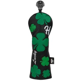 CRAFTSMAN GOLF Green Lucky Clover Black Golf Club Covers Hybrid Rescue Headcover
