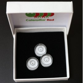 3 x Professional Spirit Bubble Level (in white) with Metal Ball Guide/Small Mini Bullseye Vial Round circular (supplied with a gift box)