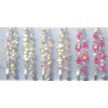 Six Crystals Rhinestone Flowers on French Barrette Hair Clips